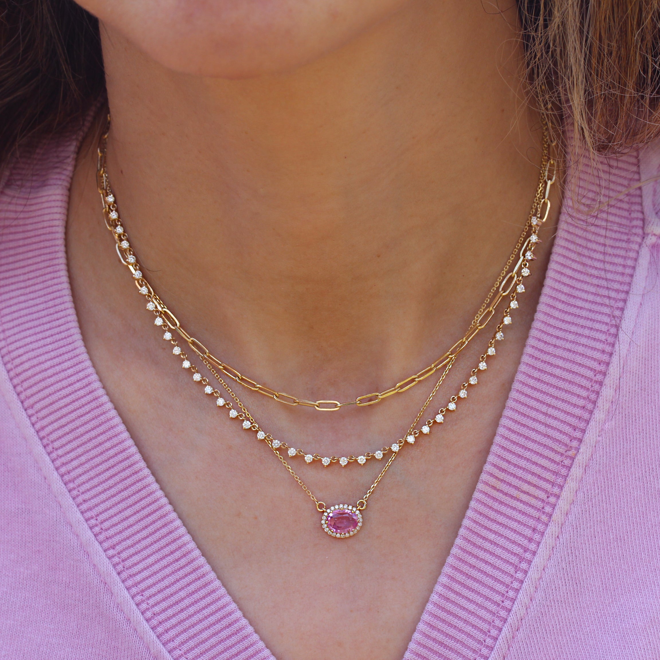 ROSE CRYSTAL TENNIS NECKLACE – HRH COLLECTION